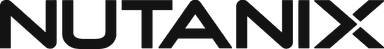 The Nutanix logo displaying the company name in dark gray against a black background.