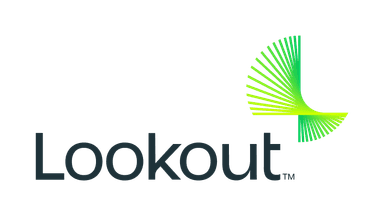 Lookout company logo with stylized green and yellow 'L' icon.