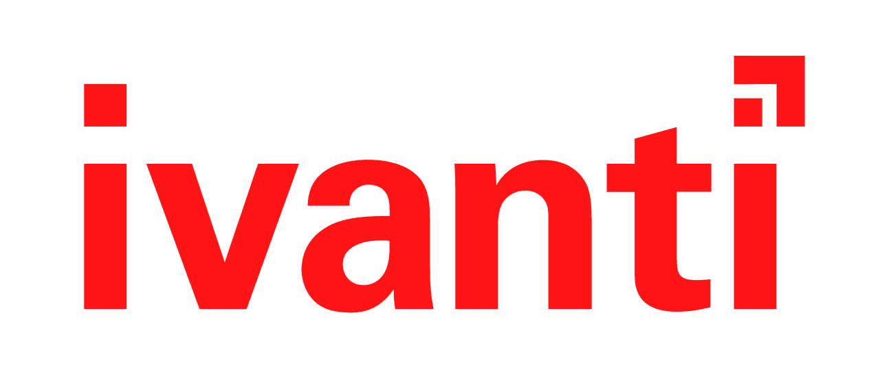 The Ivanti logo features red text on a black background with a small square detail.