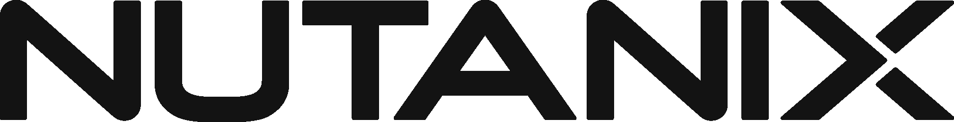 The Nutanix logo displaying the company name in dark gray against a black background.