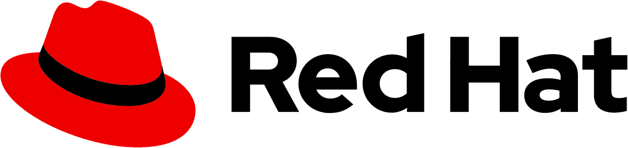 A red fedora hat with a black band, the iconic logo for Red Hat.