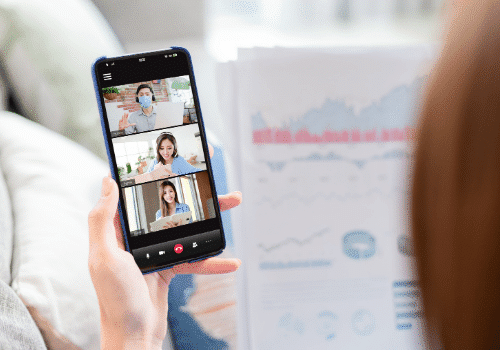 Mobile visio conference zoom